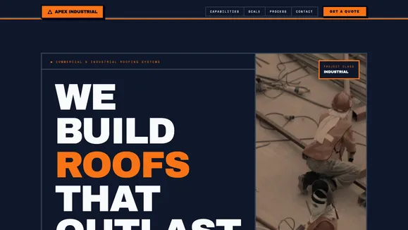 Apex Roofing template preview