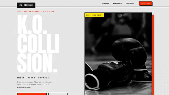 K.O. COLLISION template preview