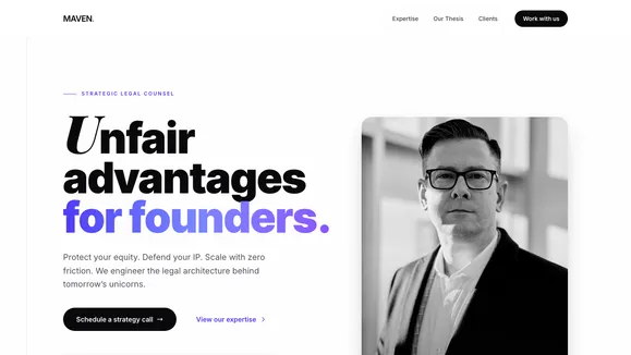Maven Law template preview
