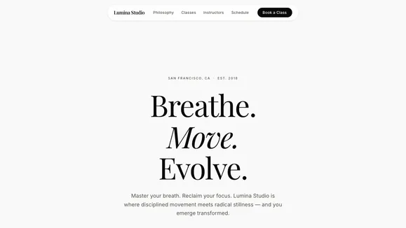 Serene Yoga template preview