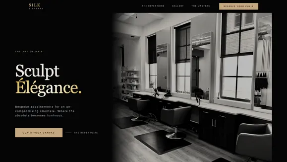 Silk And Shears template preview