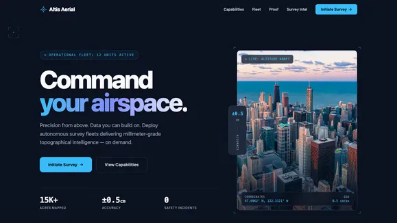 Sky View Drones template preview
