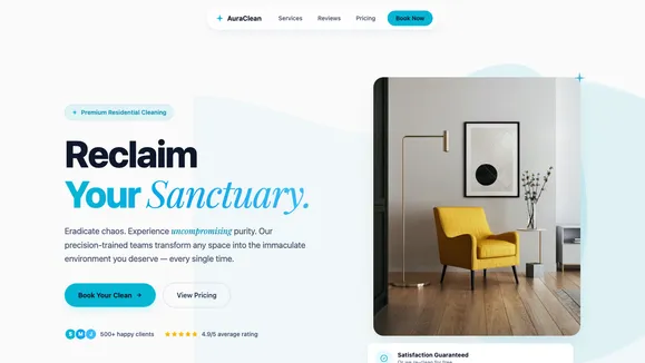 AuraClean template preview
