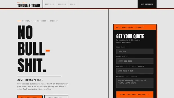 Torque Auto template preview